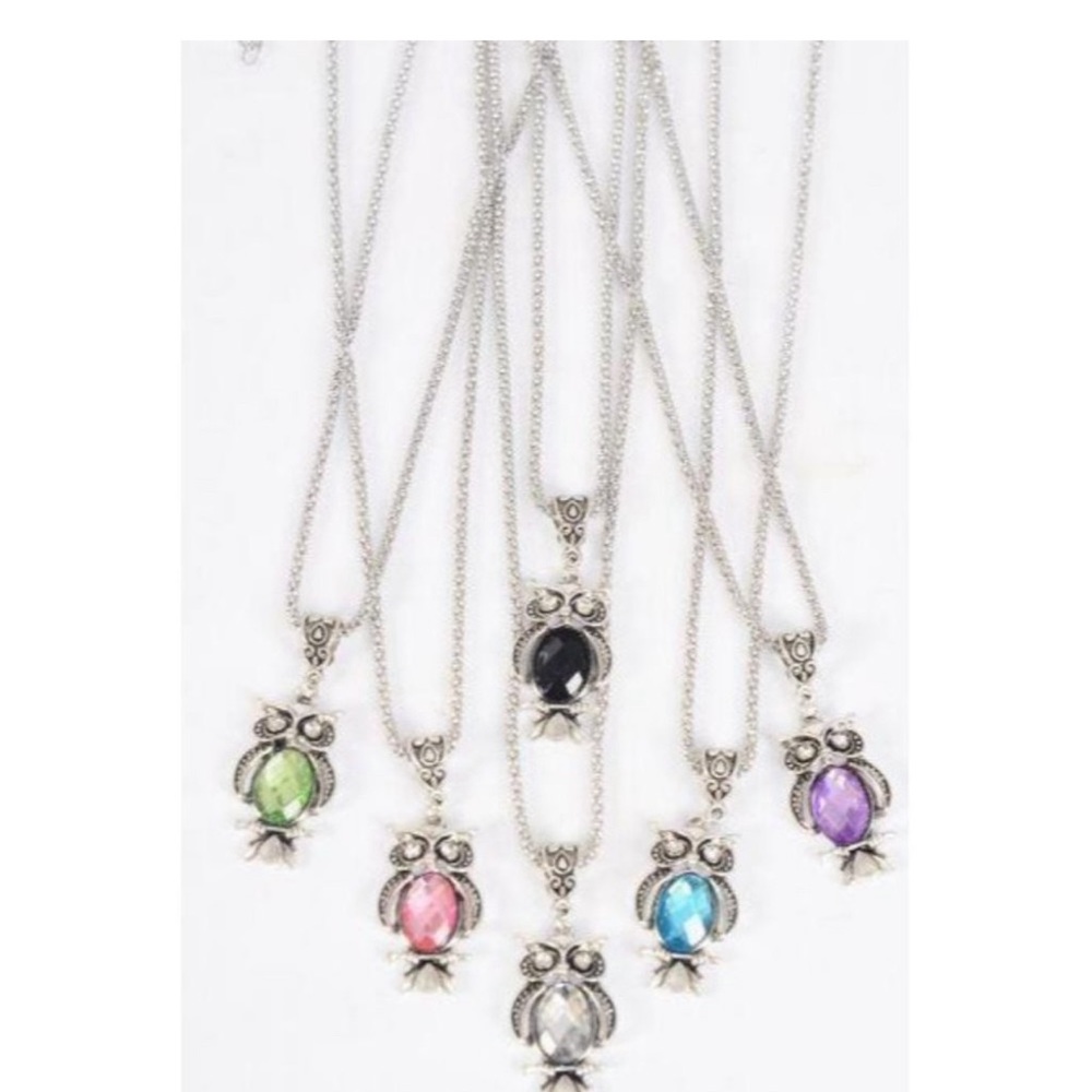Owl Semi-Precious stone necklace